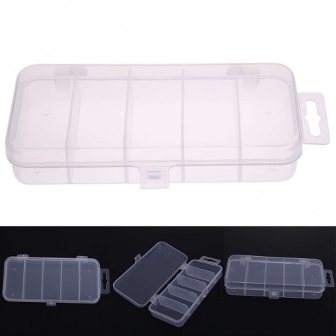 Transparent Plastic Fishing Lure Bait Box Storage Organizer Container Case