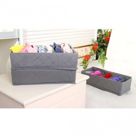 3 in 1 Underwear Bras Socks Storage Organizer Box Bag Bamboo Charcoal