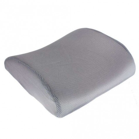 Memory Foam Lumbar Back Support Cushion Pillow for Home Car Auto Seat Gray