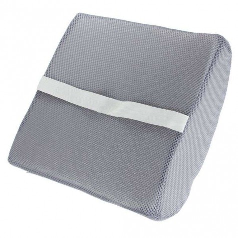 Memory Foam Lumbar Back Support Cushion Pillow for Home Car Auto Seat Gray