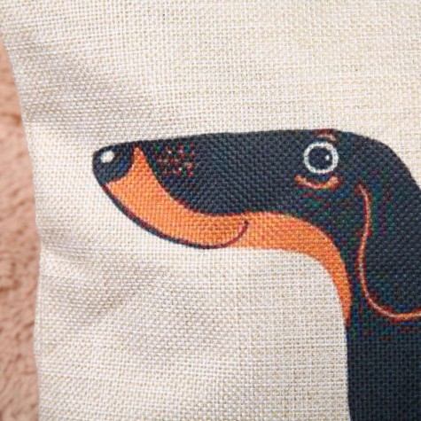 Creative cartoon dachshund thick cotton pillowcases 30 x 50 cartoon pillow