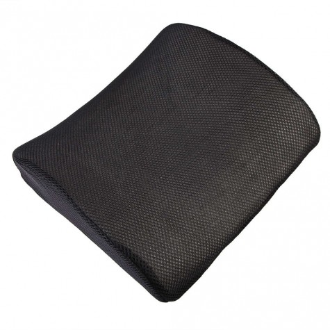 Memory Foam Lumbar Back Support Cushion Pillow for Home Car Auto Seat Black