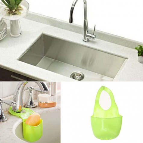 Creative Home Kitchen Bathroom Hang Plastic Container Storage Box (Green)