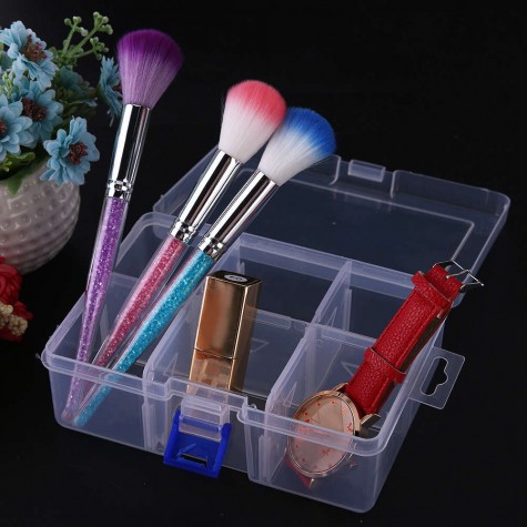 6 Removable Plastic Storage Box Jewelry/Earring/Tools Container Organizer