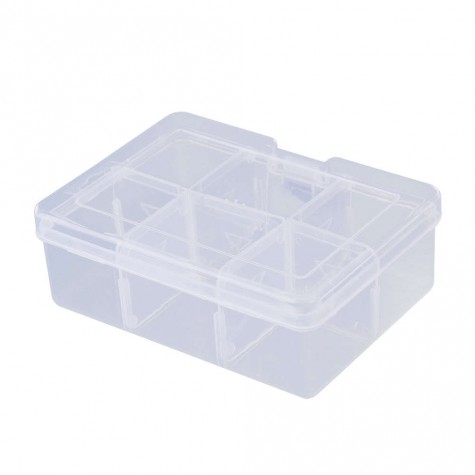 6 Removable Plastic Storage Box Jewelry/Earring/Tools Container Organizer