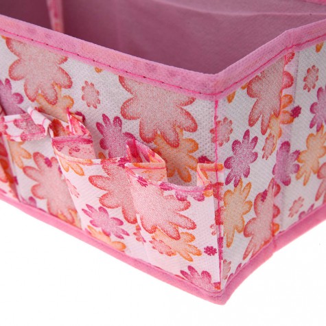 Large Capacity Foldable Multifunction Make Up Cosmetics Storage Box(Pink)