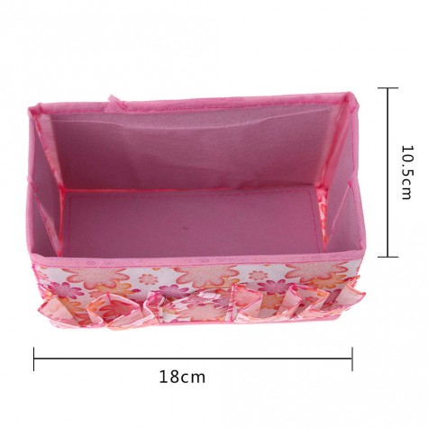 Large Capacity Foldable Multifunction Make Up Cosmetics Storage Box(Pink)