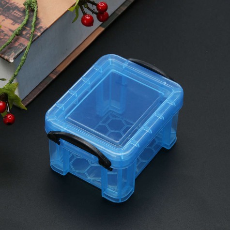 Cute Storage Boxes Home Furnishing Trumpet Mini Lock Box Organizer Blue