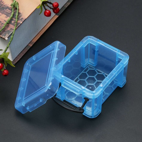 Cute Storage Boxes Home Furnishing Trumpet Mini Lock Box Organizer Blue