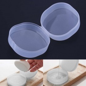 Travel Handmade Soap Box Case Dishes Waterproof Leak Proof w/ 2 Sponge Case