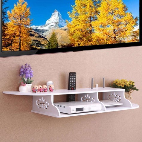 Floating Shelves Chic Wall Mount for CD TV DVD Book Display Storage Modern