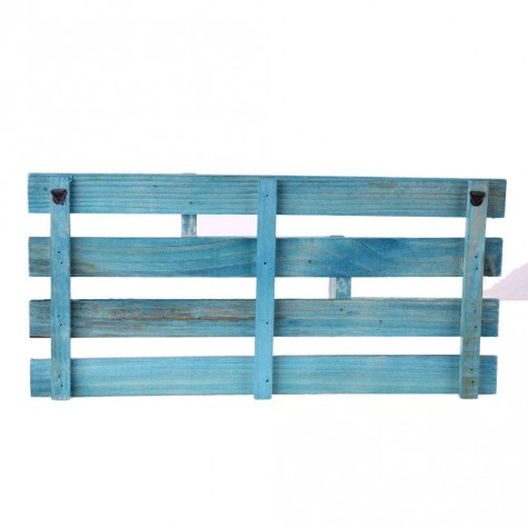 Wood Wall Mounted Shelf Holder Storage Organizer Home Decor(Blue)