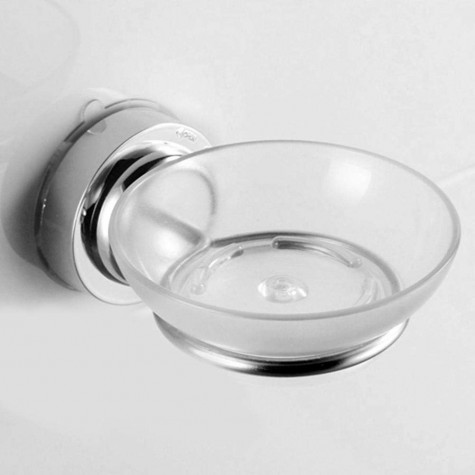 Stainless Steel Strong Vacuum Suction Cup Bathroom Soap Shelf Dish Holde