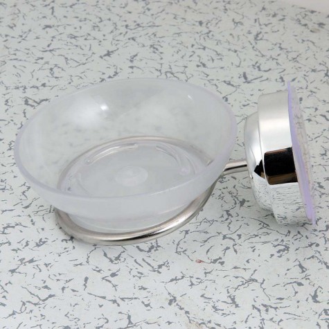 Stainless Steel Strong Vacuum Suction Cup Bathroom Soap Shelf Dish Holde