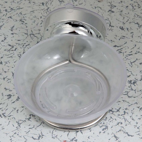 Stainless Steel Strong Vacuum Suction Cup Bathroom Soap Shelf Dish Holde