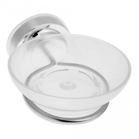 Stainless Steel Strong Vacuum Suction Cup Bathroom Soap Shelf Dish Holde