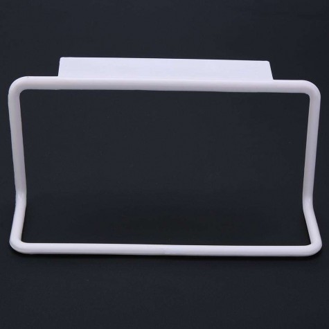 Towel Rack Hanging Holder Kitchen Cabinet Bathroom Towel Rack(White)