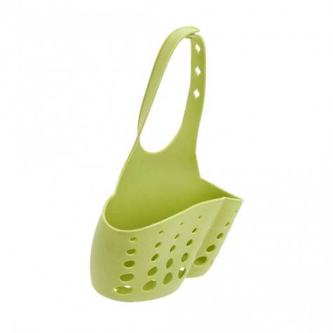 Housing Kitchen Shelves Rack Kitchen Sponge Holder Storage Basket(Green)