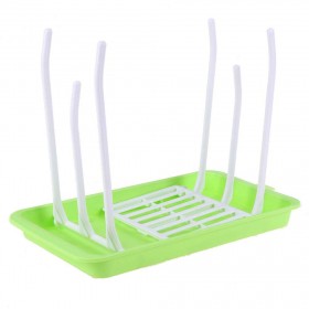 Folding Baby Feeding Bottle Drying Rack Hanging Cup Draining Rack(Green)