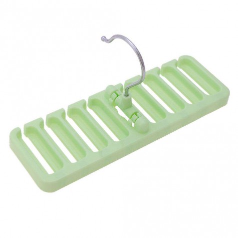 Creative 8-Hole Belt Tie Storage Rack Organizer Holder Hanger Hook(Green)