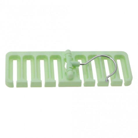 Creative 8-Hole Belt Tie Storage Rack Organizer Holder Hanger Hook(Green)