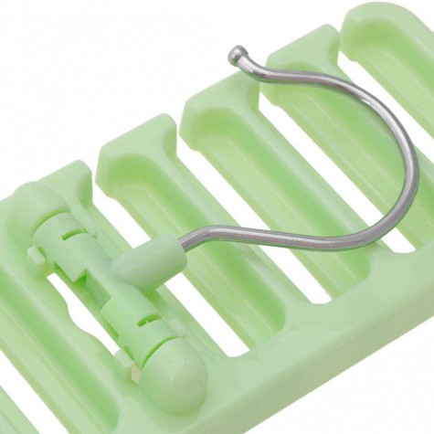 Creative 8-Hole Belt Tie Storage Rack Organizer Holder Hanger Hook(Green)