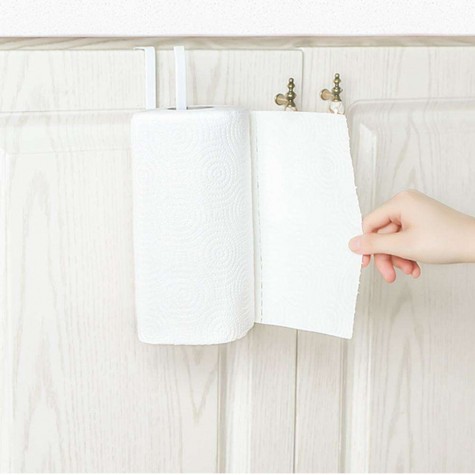 Kitchen Cabinet Door Rack Toilet Paper Towel Shelf Household Organizer