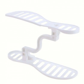 Shoes Storage Rack 2 Layers Shelf Holder Sorted Household Organizer(White)