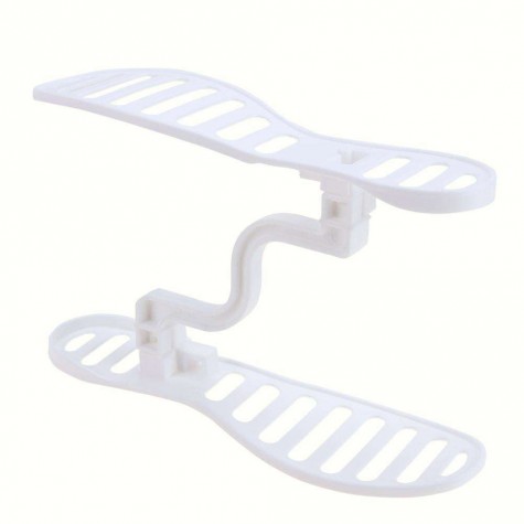 Shoes Storage Rack 2 Layers Shelf Holder Sorted Household Organizer(White)