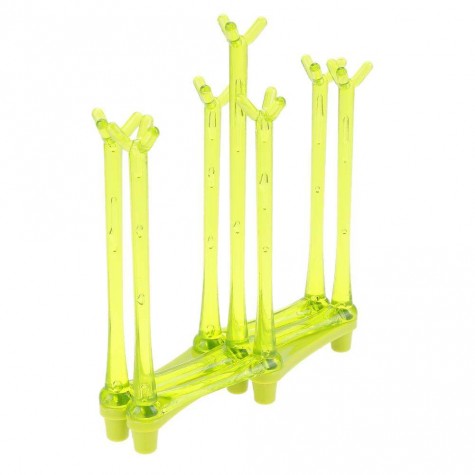 Glass Cup Bottle Drying Rack Drainer Shelf Holder Kitchen Organizer(Green)