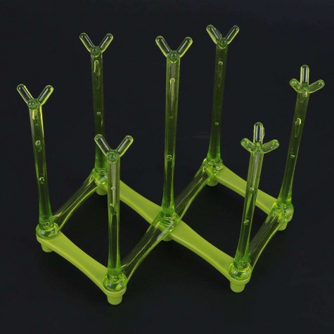 Glass Cup Bottle Drying Rack Drainer Shelf Holder Kitchen Organizer(Green)