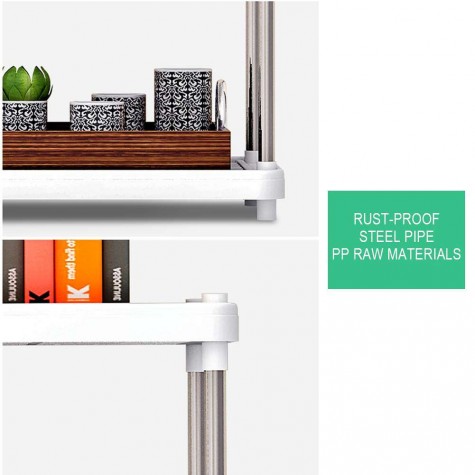 2/3 Tiers Bathroom Kitchen Shelf Holder Floor Stand Storage Rack Organizer