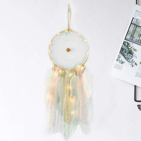 Lace Bead Feather Dream Catcher Net Handmade Dreamcatcher Car Hanging Decor