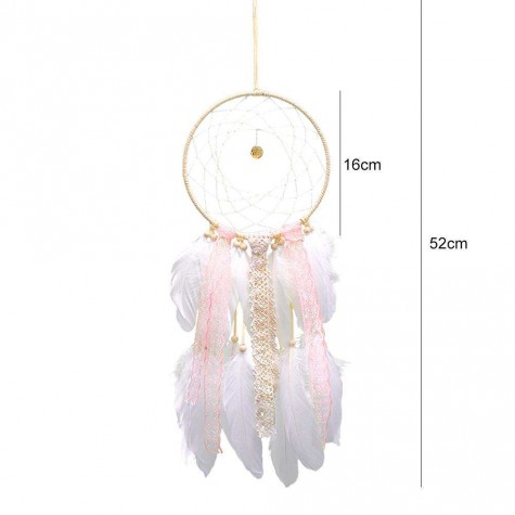 Lace Bead Feather Dream Catcher Net Handmade Dreamcatcher Car Hanging Decor