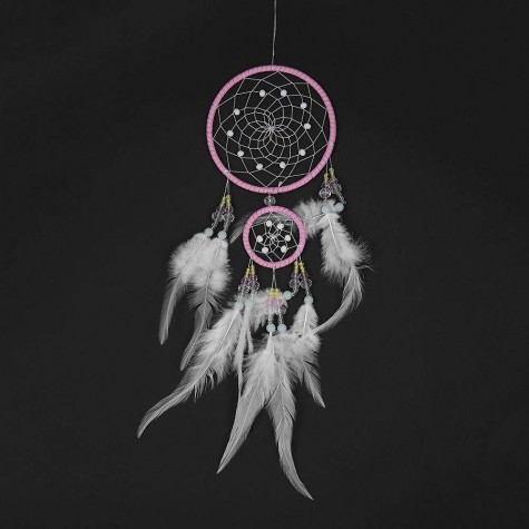 Windbell Feather Dream Catcher Net Beads Dreamcatcher Crafts Home Car Decor