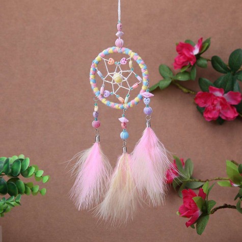 DIY Feathers Handicraft Dreamcatcher Handmade Dream Catcher Net Wall Decor