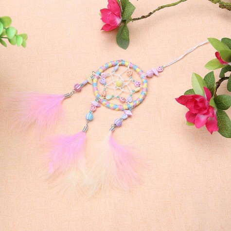 DIY Feathers Handicraft Dreamcatcher Handmade Dream Catcher Net Wall Decor