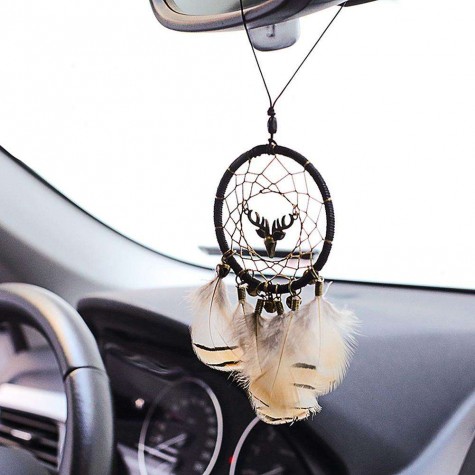 Deer Craft Dreamcatcher Handmade Dream Catcher Net Wall Car Hanging Decor(A