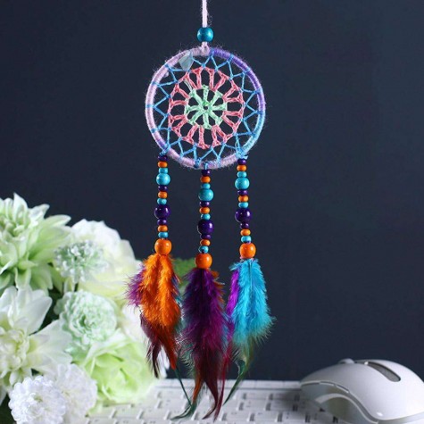 Countryside Feather Dream Catcher Net Beads Dreamcatcher Home Car Decor