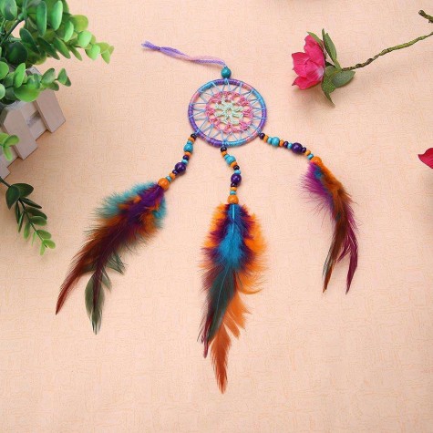 Countryside Feather Dream Catcher Net Beads Dreamcatcher Home Car Decor