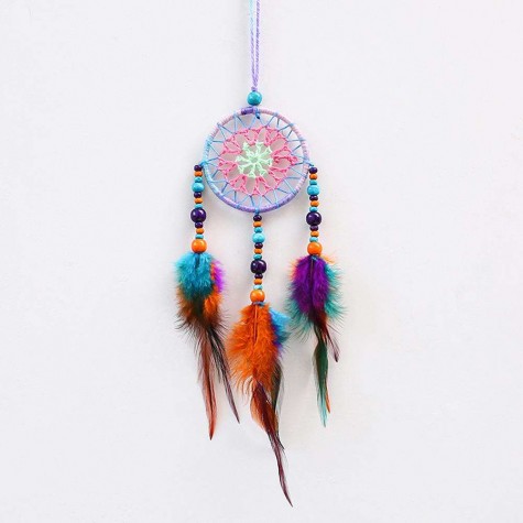 Countryside Feather Dream Catcher Net Beads Dreamcatcher Home Car Decor