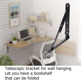 Stainless Steel 90 Degree Telescopic Folding Bracket Triangle Wall Shelf