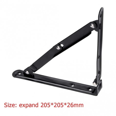 Stainless Steel 90 Degree Telescopic Folding Bracket Triangle Wall Shelf