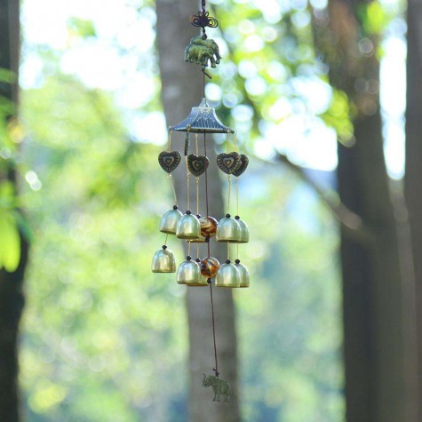 Metal Wind Chime Chapel Bells Garden Door Wall Hang Decor Gift (01)