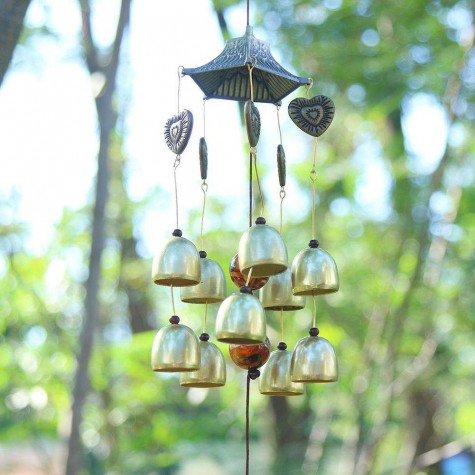 Metal Wind Chime Chapel Bells Garden Door Wall Hang Decor Gift (01)