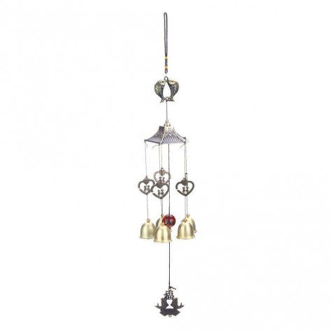 Metal Wind Chime Chapel Wind Bells Garden Windows Hang Decor (Fish)