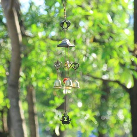 Metal Wind Chime Chapel Wind Bells Garden Windows Hang Decor (Fish)