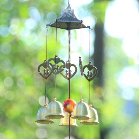 Metal Wind Chime Chapel Wind Bells Garden Windows Hang Decor (Fish)