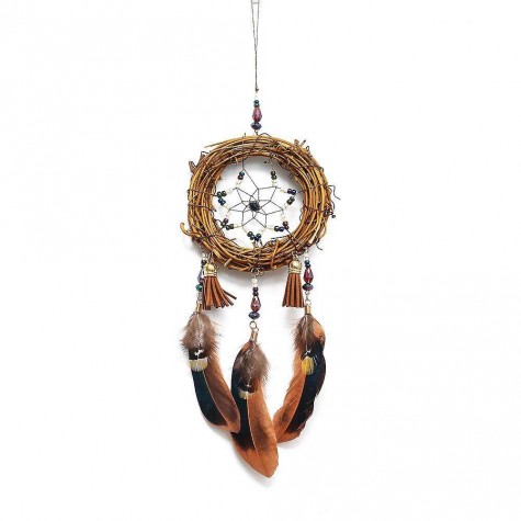 Tree Vine Feather Dream Catcher Wind Chimes Home Wall Hanging Decor