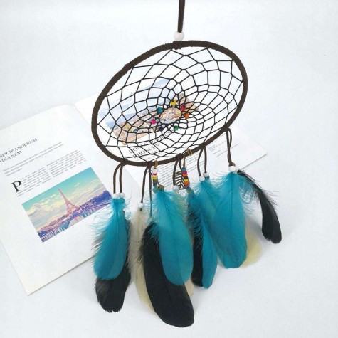 Feathers Beads Dream Catcher Net Handmade Dreamcatcher Home Decor (No LED)